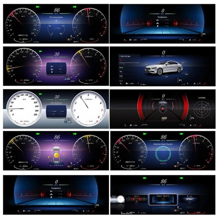 Car Craft Compatible With Mercedes Benz C Class W204 Lci 2012-2014 Ntg 4.5 Lcd Led Digital Speedometers Cluster Meeter Display Screen Instrument Panel Player