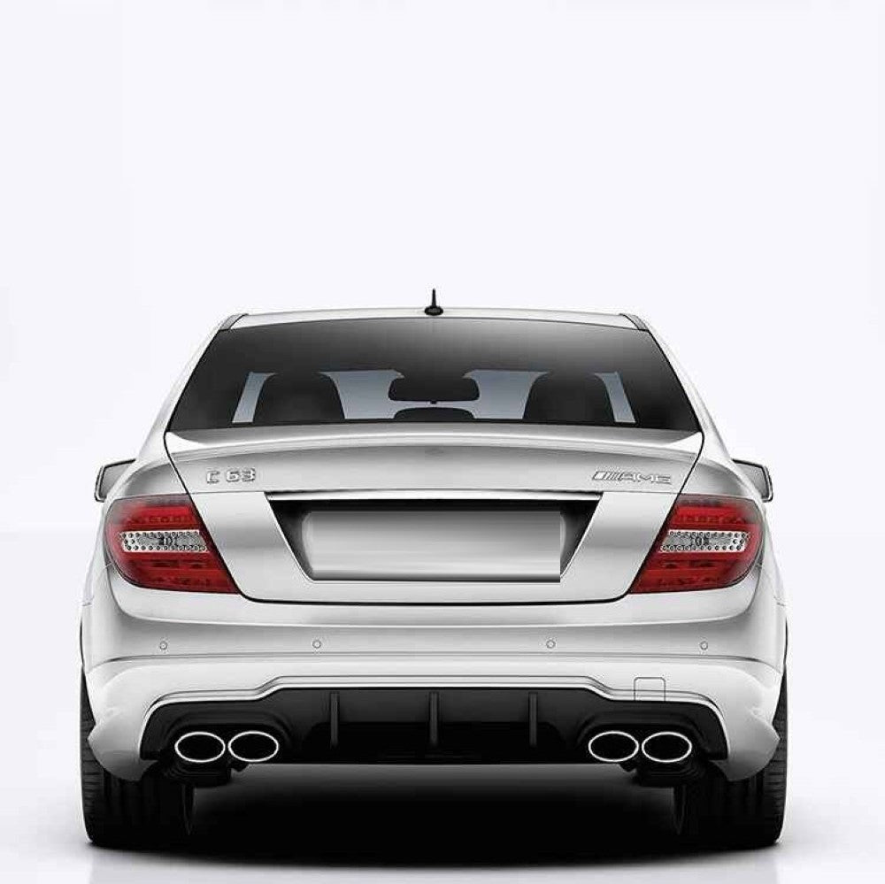 Car Craft Compatible With Mercedes Benz C Class W204 2011-2014 Amg Rear Bumper Upgrade Convert To C63 Amg After Rear Lip Diffuser Gc W204-007
