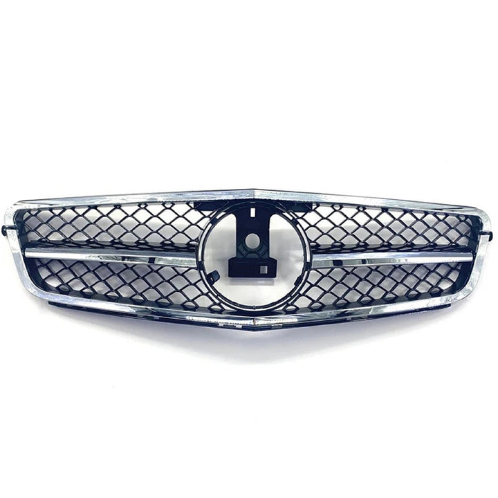 Car Craft Compatible With Mercedes Benz C Class W204 2007-2014 Upgrade Front Bumper Amg Show Grill Full Silver Gc W204-002