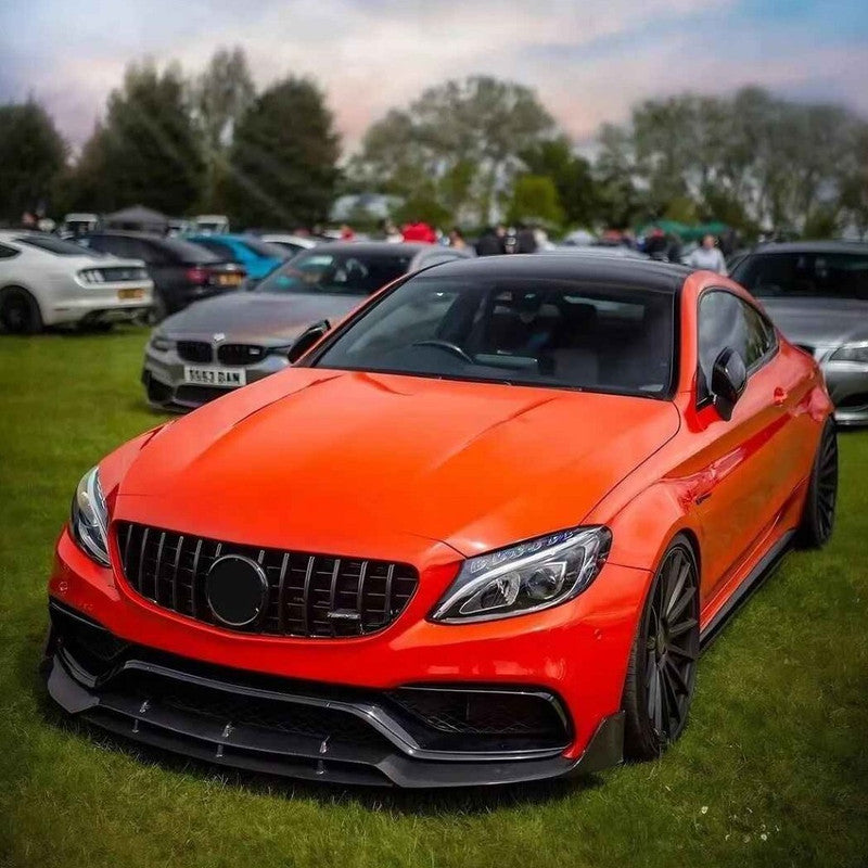 Car Craft Compatible With Mercedes Benz C Class W205 2015-2021 Front Rear Bumper Side Skirt Diffuser Exhaust Tip Upgrade Convert To Amg Amg C63 Bumper Bodykit GC W205-037