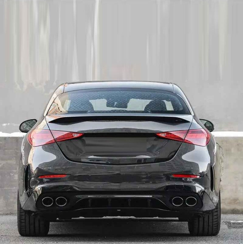 Car Craft Compatible With Mercedes Benz C Class W206 C206 2020-2026 Amg Rear Bumper Exhaust Pipe Tip C43 C63 Silver