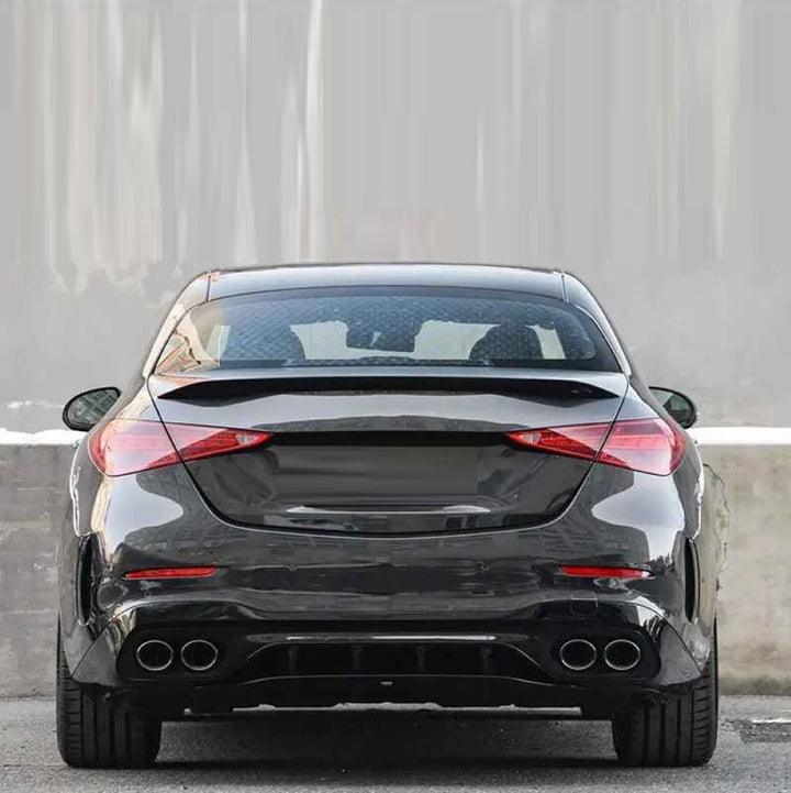 Car Craft Compatible With Mercedes Benz C Class W206 C206 2020-2026 Amg Rear Bumper Exhaust Pipe Tip C43 C63 Silver