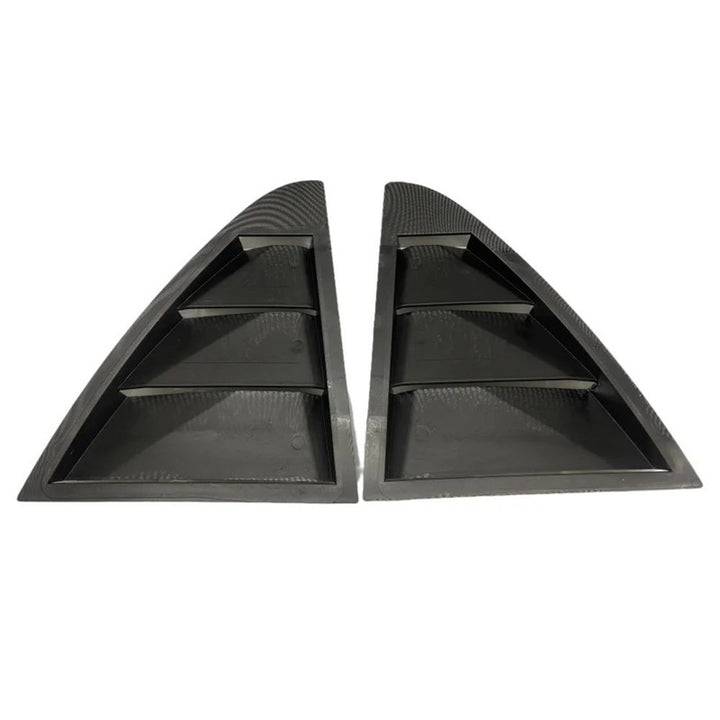Car Craft Compatible With Mercedes Benz C Class W205 2015-2021 Car Rear Window Shutter Cover Louver Side Vent Trim Triangle Carbon Fiber Look
