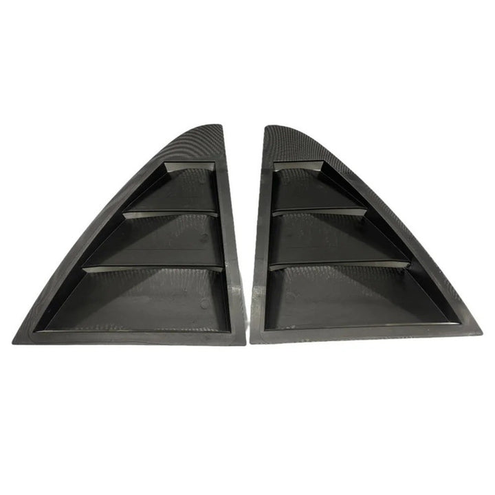 Car Craft Compatible With Mercedes Benz C Class W205 2015-2021 Car Rear Window Shutter Cover Louver Side Vent Trim Triangle Glossy Black - CAR CRAFT INDIA