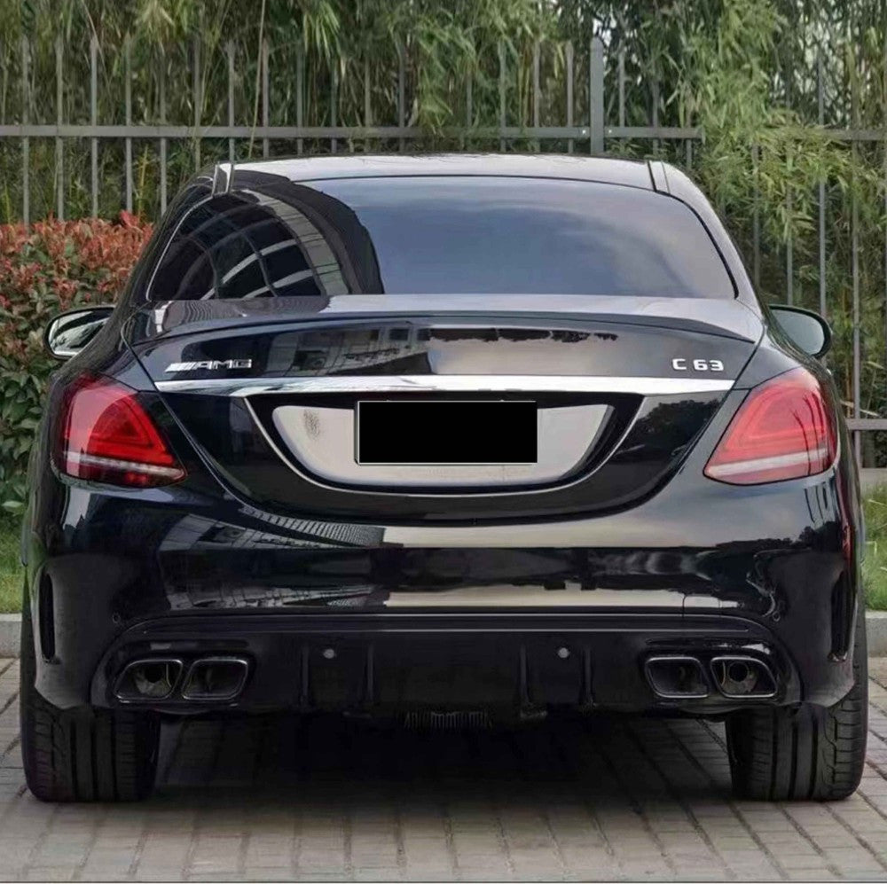 Car Craft Compatible With Mercedes Benz C Class W205 C205 Coupe 2015-2021 Rear Bumper Upgrade Convert To Amg C63 Bumper Bodykit Gc W205-017