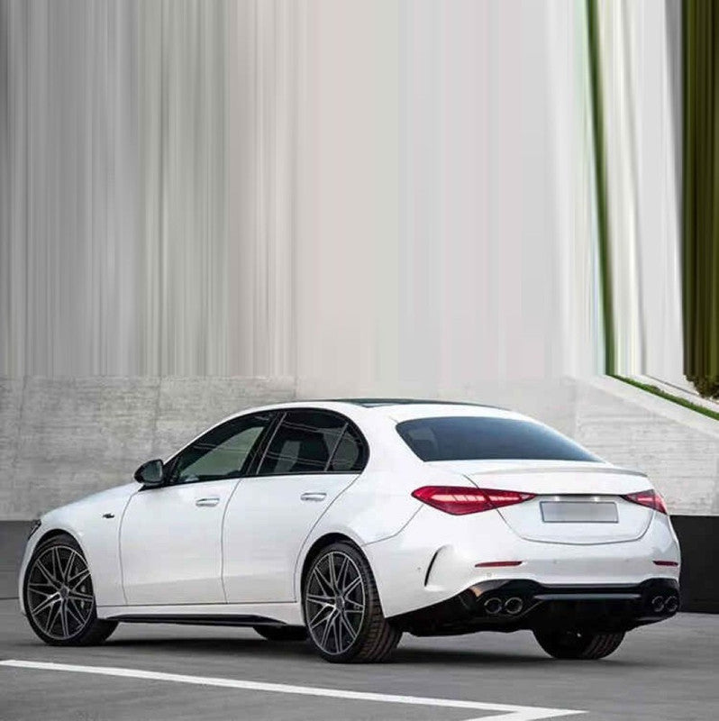 Car Craft Compatible With Mercedes Benz C Class W206 2022-2025 Amg Rear Bumper Upgrade Convert To Amg Amg C63 After Rear Lip Diffuser Gc W206-005