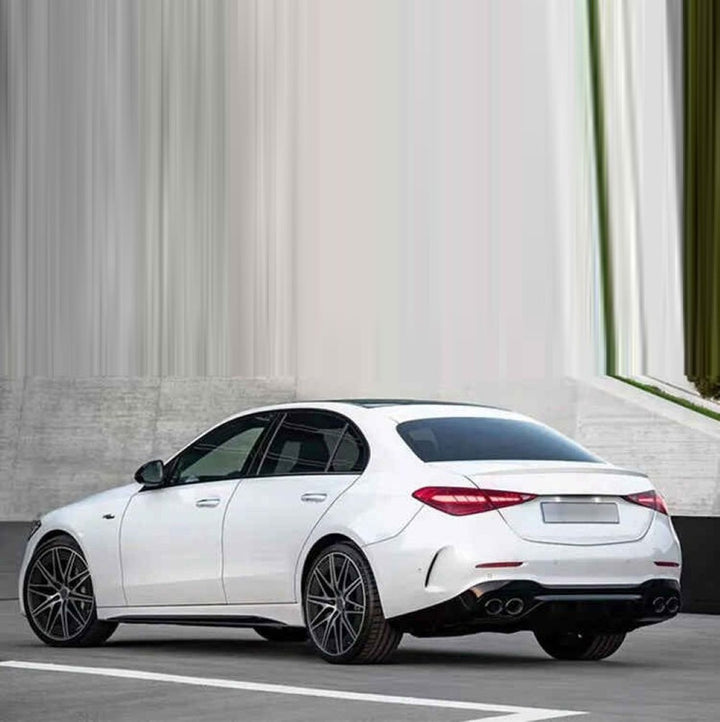 Car Craft Compatible With Mercedes Benz C Class W206 2022-2025 Amg Rear Bumper Upgrade Convert To Amg Amg C63 After Rear Lip Diffuser Gc W206-005