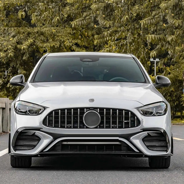 Car Craft Compatible With Mercedes Benz C Class W206 2022-2025 Amg C43 C63 Front Bumper Lip Splitter Skirts Trim Vent W206-015