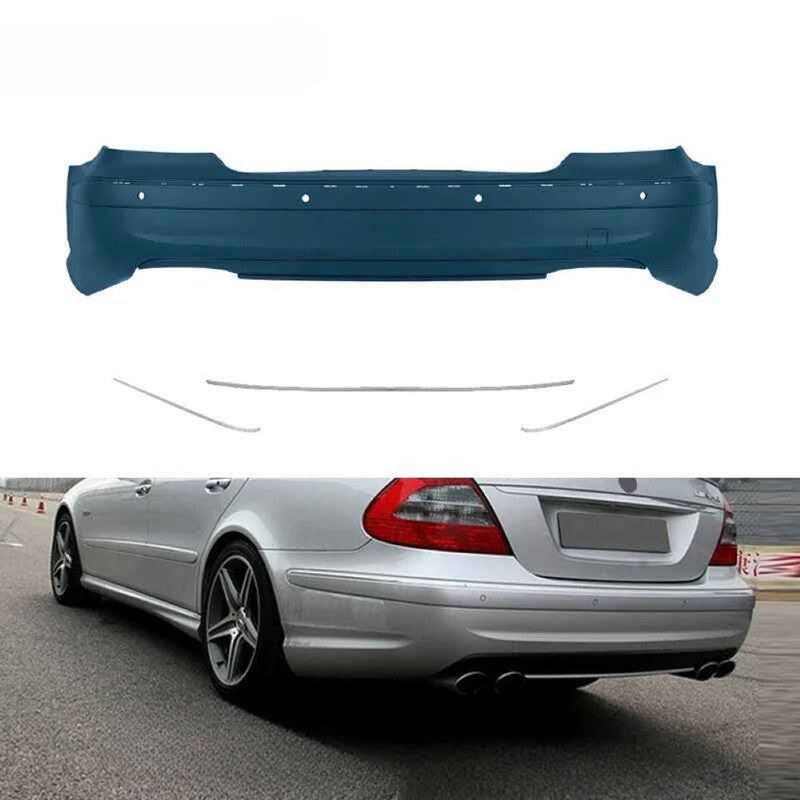 Car Craft Compatible With Mercedes Benz E Class W211 2007-2009 Rear Bumper Upgrade Convert To Amg C63 Bumper Bodykit W211-002 Gc