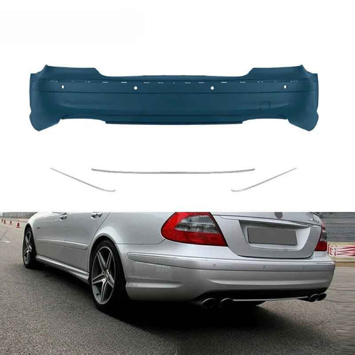 Car Craft Compatible With Mercedes Benz E Class W211 2007-2009 Rear Bumper Upgrade Convert To Amg C63 Bumper Bodykit W211-002 Gc