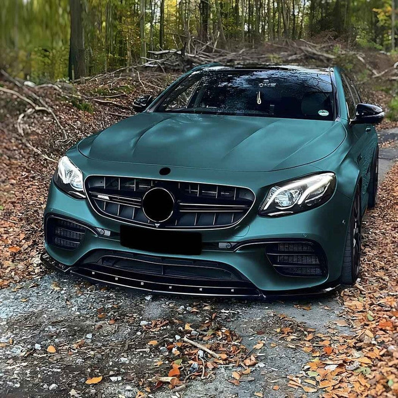 Car Craft Compatible With Mercedes Benz E Class W213 2016-2020 E63 Amg Front Bumper Lip Splitter Skirts Zst-1136 Gb Glossy Black