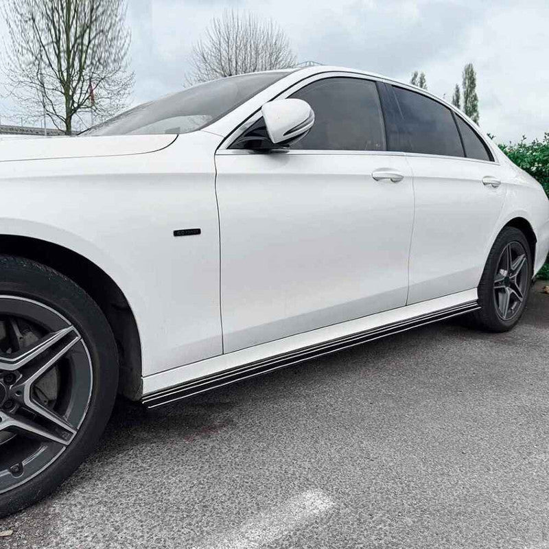 Car Craft Compatible With Mercedes Benz E Class W213 2016-2024 Amg Side Skirt Extension Splitter Running Board Trim Cover Zst-1053 Cf Carbon Fiber Look - CAR CRAFT INDIA