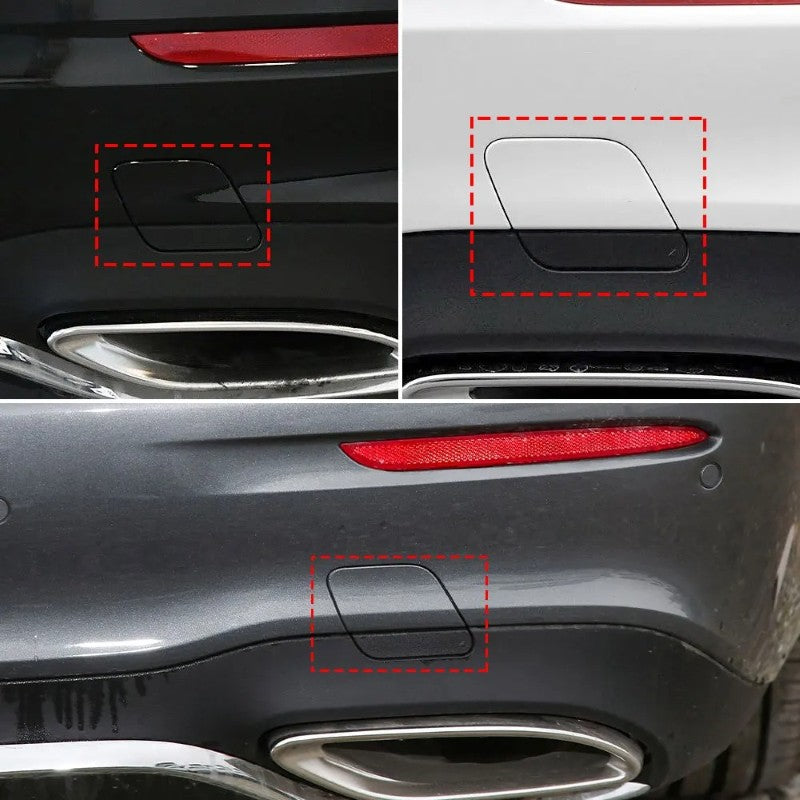 Car Craft Compatible With Mercedes E Class W213 Lci 2021-2024 Rear Bumper Trailer Tow Towing Hook Hole Cover 2138855705 Unpainted Model B - CAR CRAFT INDIA