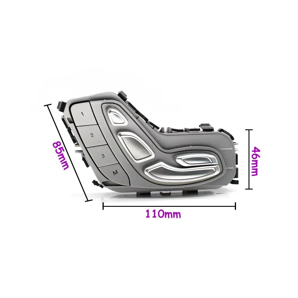 Car Craft Compatible With Mercedes Benz C Class W205 2014-2023 E Class W213 2016-2023 Glc W253 2016-2022 Eqc W293 2018-2019 Cls Class W257 2018-2022 Car Electronic Front Seat Adjustment Button Switch Button Assembly 2059057851 Right CC-438