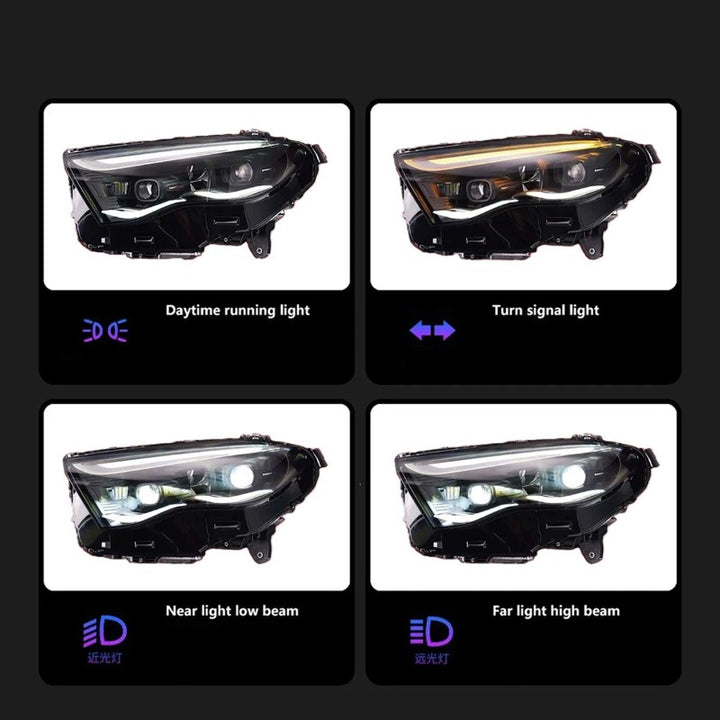 Car Craft Compatible With Mercedes Benz E Class W214 2025 Car Front Upgraded Head Light Lamp Xenon Headlight Retrofit Upgrade Modified Led Drl Hid Light Usa Shy - CAR CRAFT INDIA