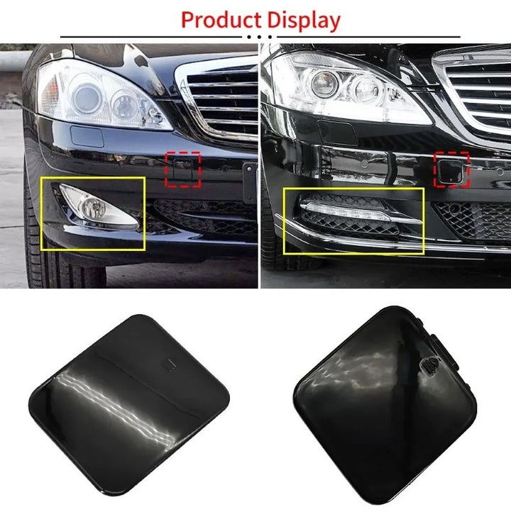 Car Craft Compatible With Mercedes S Class W221 2005-2014 Front Bumper Trailer Tow Towing Hook Hole Cover 2218850322 Unpainted Model B - CAR CRAFT INDIA