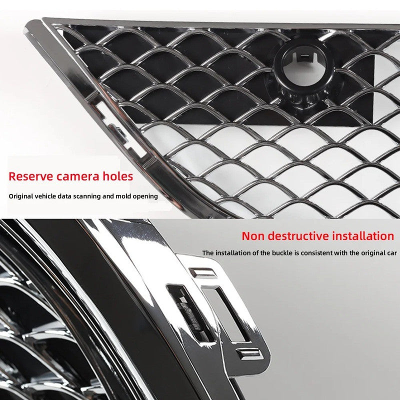Car Craft Compatible With Mercedes Benz S Class W223 S450 S480 2021 Upgarde Fog Lamp Light Grill Cover Trim To S600 S680 Maybach Style Silver Gc W223-003