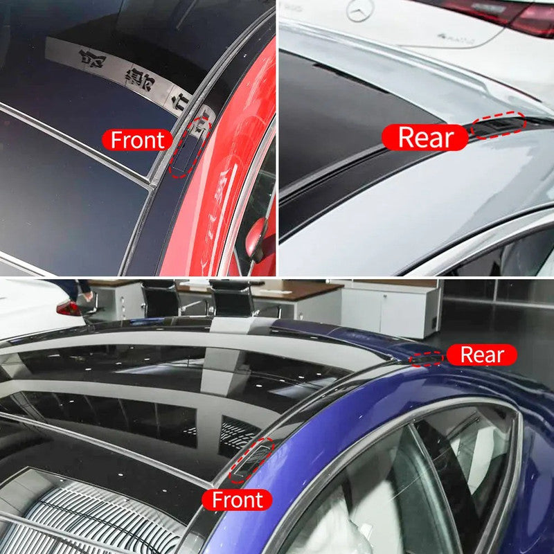 Car Craft Compatible With Mercedes Benz Cle Class Coupe W236 2024-2026 Car Roof Rail Molding Trim Roof Luggage Rack Cover Plate 2366905902-fl Front Unpainted CC-9567