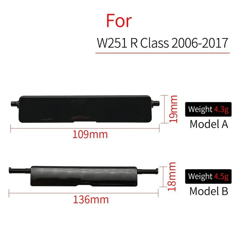 Car Craft Compatible With Mercedes Benz R Classs W251 2006-2017 Roof Rail Racks Cap Cover Shell Roof Side Garnish Lid Luggage Rack Cover 2516901187 Unpainted Model A