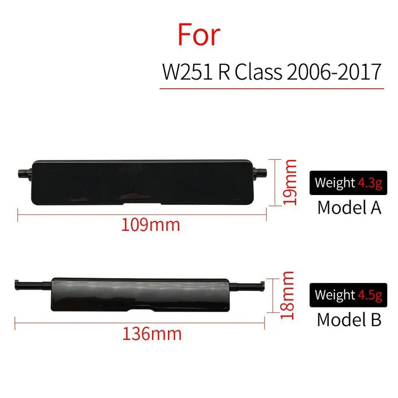 Car Craft Compatible With Mercedes Benz R Classs W251 2006-2017 Roof Rail Racks Cap Cover Shell Roof Side Garnish Lid Luggage Rack Cover 2516902380 Unpainted Model B
