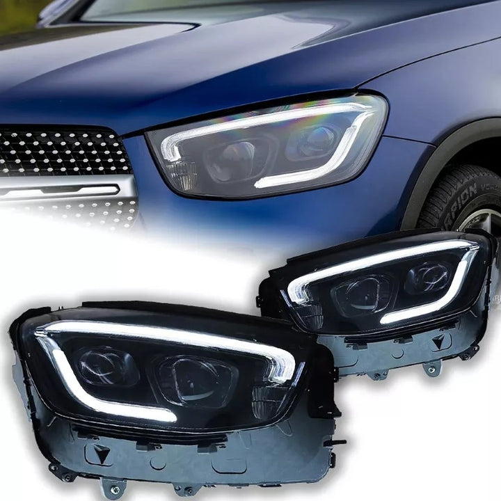 Car Craft Compatible With Mercedes Benz Glc Class W253 X253 2016-2019 Car Front Upgraded Head Light Lamp Xenon Headlight Retrofit Upgrade Modified Led Drl Hid Light For Helogen Car Shy - CAR CRAFT INDIA