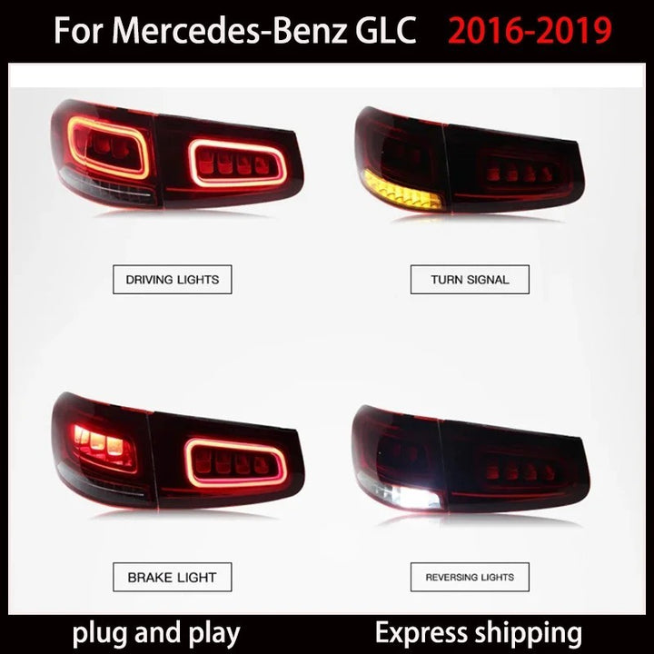 Car Craft Compatible With Mercedes Benz Glc Class W253 X253 2016-2019 Car Rear Upgraded Tail Light Lamp Xenon Taillight Retrofit Upgrade Modified Led Drl Hid Light Shy - CAR CRAFT INDIA