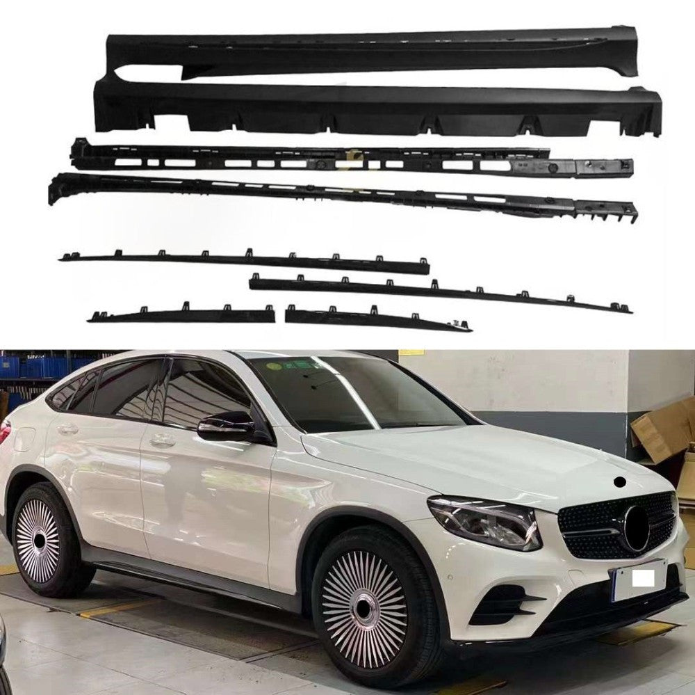 Car Craft Compatible With Mercedes Glc X253 Glc Coupe W253 C253 2019-2022 Side Skirts Skirt Running Board Glc63s Amg Style