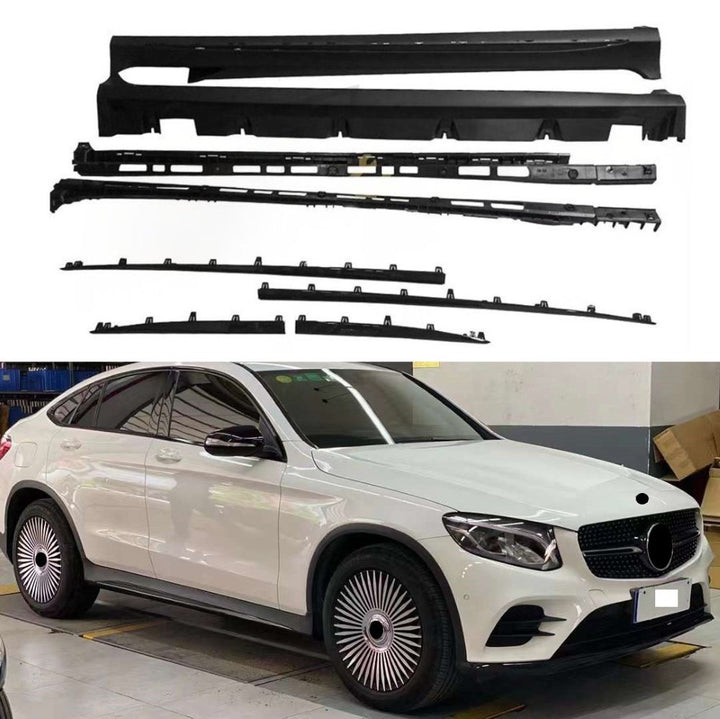 Car Craft Compatible With Mercedes Glc X253 Glc Coupe W253 C253 2019-2022 Side Skirts Skirt Running Board Glc63s Amg Style