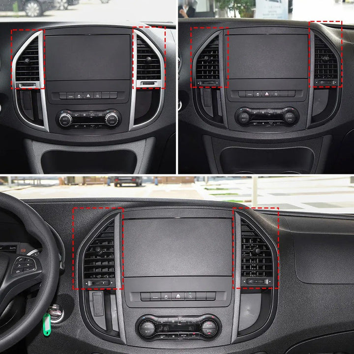 Car Craft Compatible With Mercedes Benz Vito V Class W447 W448 2016-2024 Car Ac Air Vent Grille Air Conditioning Outlet Cover Assembly 4478300454 Middle Centre Left CC-9571