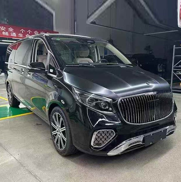 Car Craft Compatible With Mercedes Benz V Class Vito W446 W447 W448 2014-2024 Upgrade Facelift Convert To Maybach Style Bodykit Front Rear Bumper Hood Grill Fog Exhaust Pipe Tips B2 - CAR CRAFT INDIA