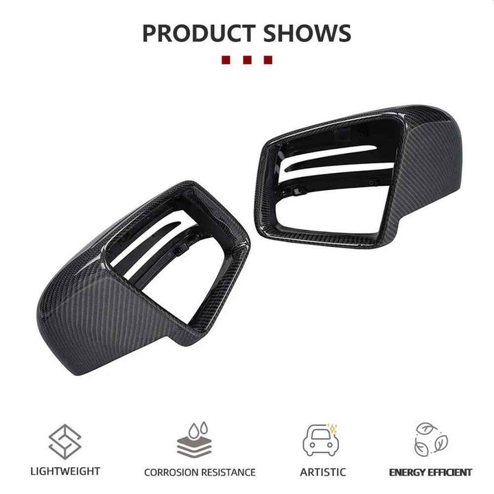 Car Craft Compatible With Mercedes Ml Gl Gle Gls W166 X166 2009-2018 G Class W463 2007-2018 G500 R Class W251 06-16 Rear View Case Wing Cap Shell Housing Mirror Covers Replacement Style Carbon Fiber Look