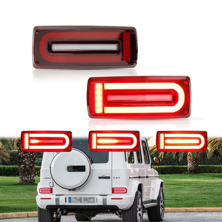 Car Craft Compatible With Mercedes Benz G Class G Wagon G63 G55 W463 2007-2018 Car Rear Upgraded Tail Light Lamp Xenon Taillight Retrofit Upgrade Modified Led Drl Hid Light Smoke Shy - CAR CRAFT INDIA