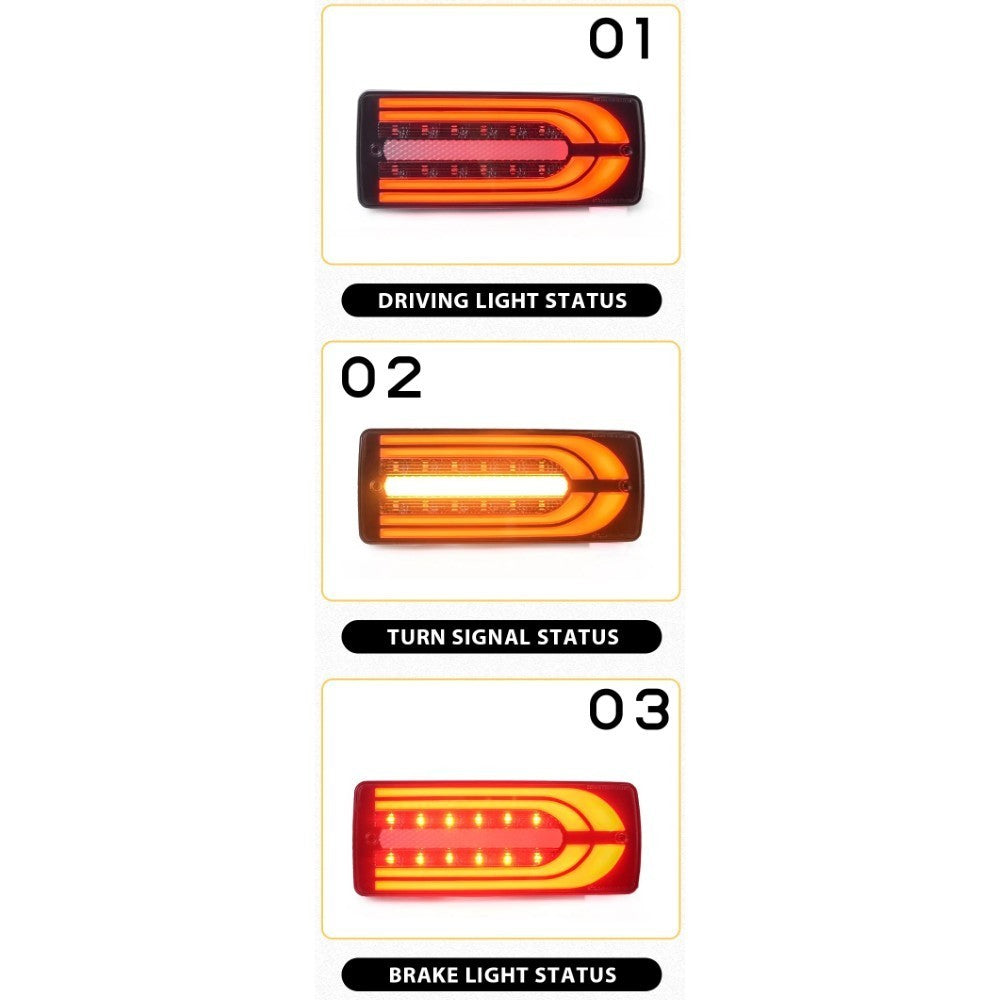 Car Craft Compatible With Mercedes G Class G Wagon W463 2007-2017 G500 G63 G350 G55 Car Rear Upgraded Tail Light Lamp Xenon Taillight Retrofit Upgrade Modified Led Drl Hid Red CC-7950 - CAR CRAFT INDIA