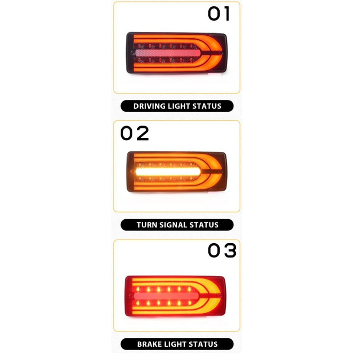 Car Craft Compatible With Mercedes G Class G Wagon W463 2007-2017 G500 G63 G350 G55 Car Rear Upgraded Tail Light Lamp Xenon Taillight Retrofit Upgrade Modified Led Drl Hid Red CC-7950 - CAR CRAFT INDIA