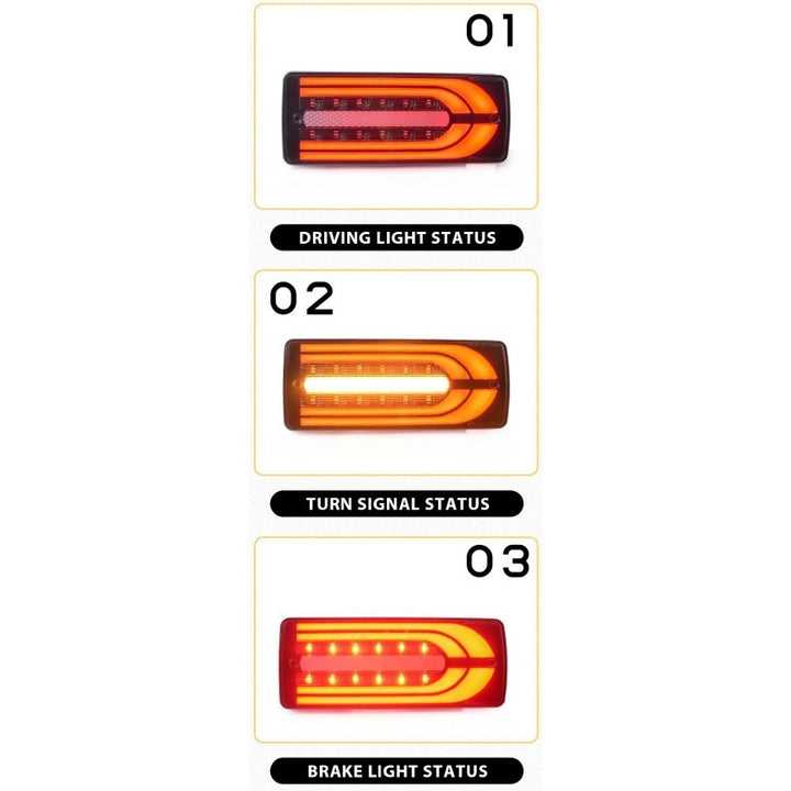 Car Craft Compatible With Mercedes G Class G Wagon W463 2007-2017 G500 G63 G350 G55 Car Rear Upgraded Tail Light Lamp Xenon Taillight Retrofit Upgrade Modified Led Drl Hid Smoke CC-7951 - CAR CRAFT INDIA