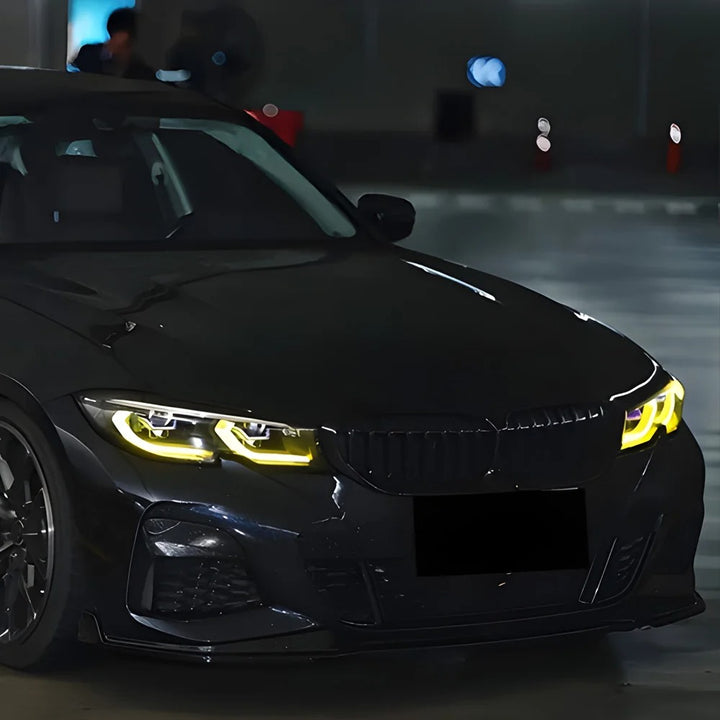 Car Craft Compatible With Bmw 3 Series G20 2019-2022 Car Front Upgraded Head Light Lamp Xenon Headlight Retrofit Upgrade Modified Led Drl Hid Laser Style With Yelllow Drl