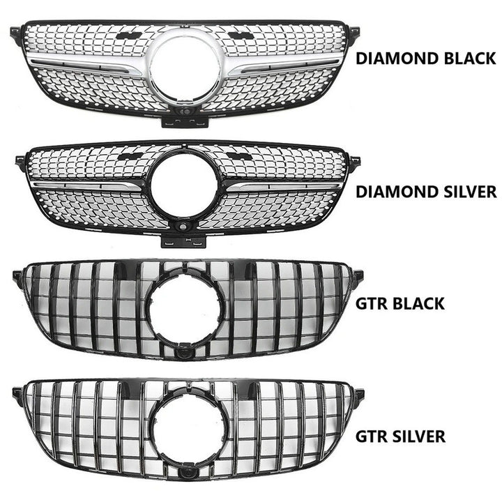 Car Craft Compatible With Mercedes Benz Gle Coupe W166 X166 C292 W292 2015-2019 Front Amg Bumper Show Grill  Gtr Black - CAR CRAFT INDIA