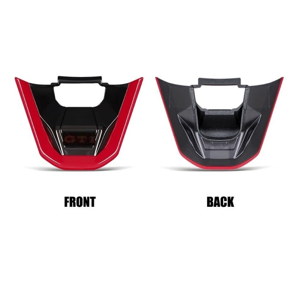 Car Craft Compatible With Volkswagen Virtus Arteon Golf 8 Vw Id.3 Passat B8 T-cross Tiguan Touareg Vw T6 Steering Wheel Trim Badge Logo Gti Line Carbon Fiber Look - CAR CRAFT INDIA