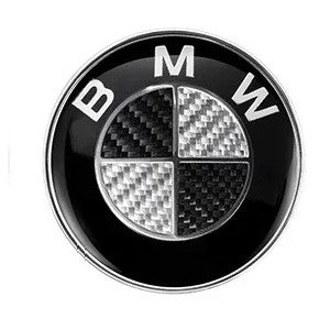 Car Craft Compatible With Bmw 1 2 3 4 5 6 7 Series Z4 X1 X2 X3 X4 X5 X6 X7 Steering Wheel Cover Badge Emblem Logo Black Carbon Fiber Look 45mm