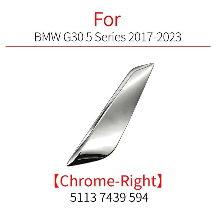 Car Craft Compatible With Bmw 5 Series G30 F90 2017-2024 Side Fender Decorative Bright Electroplated Strip Trim 51137349594 Right Chrome CC-8101 - CAR CRAFT INDIA