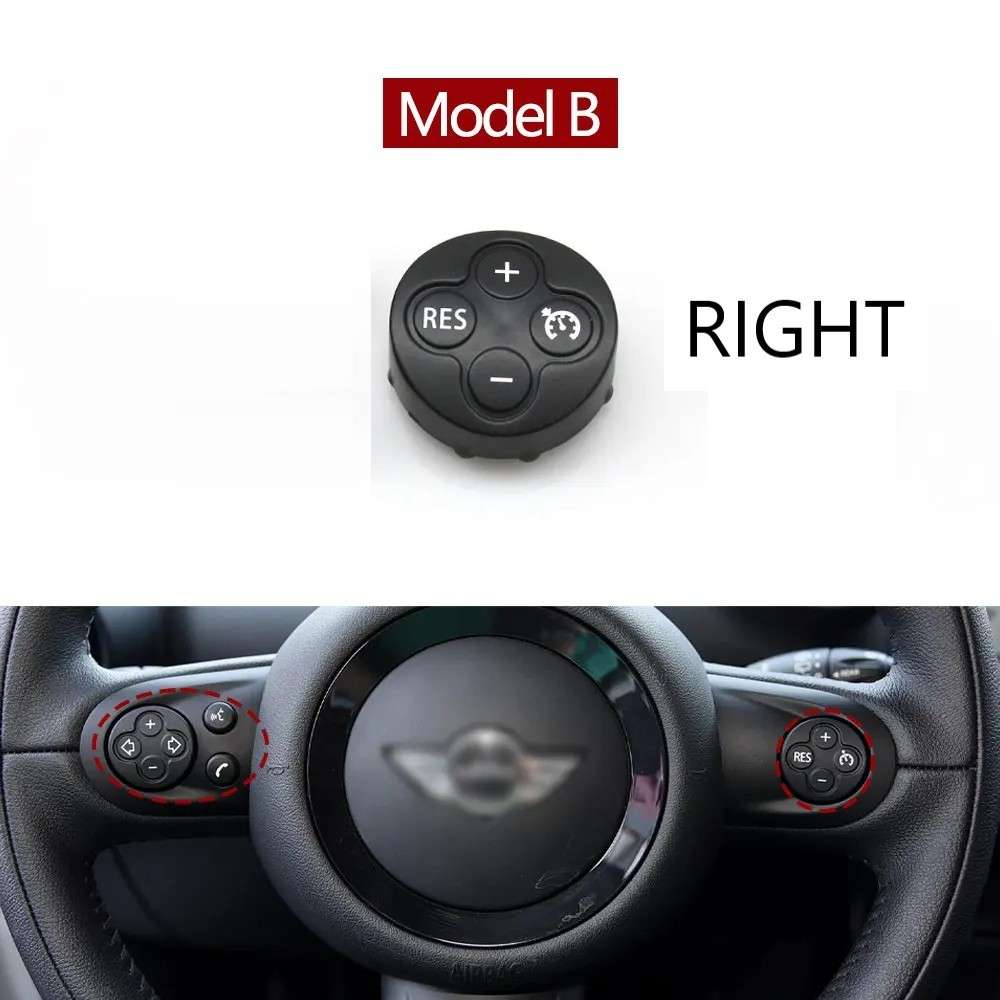 Car Craft Compatible With Mini Cooper R55 07-14 R56 07-13 R57 09-15 R58 12-15 R59 12-14 R60 11-16 R61 13-15 Steering Wheel Cruise Volume Control Switch Button Keys Cover Right B 32309226804-r2 - CAR CRAFT INDIA