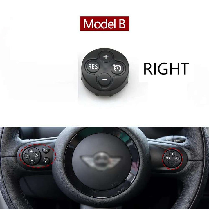 Car Craft Compatible With Mini Cooper R55 07-14 R56 07-13 R57 09-15 R58 12-15 R59 12-14 R60 11-16 R61 13-15 Steering Wheel Cruise Volume Control Switch Button Keys Cover Right B 32309226804-r2 - CAR CRAFT INDIA