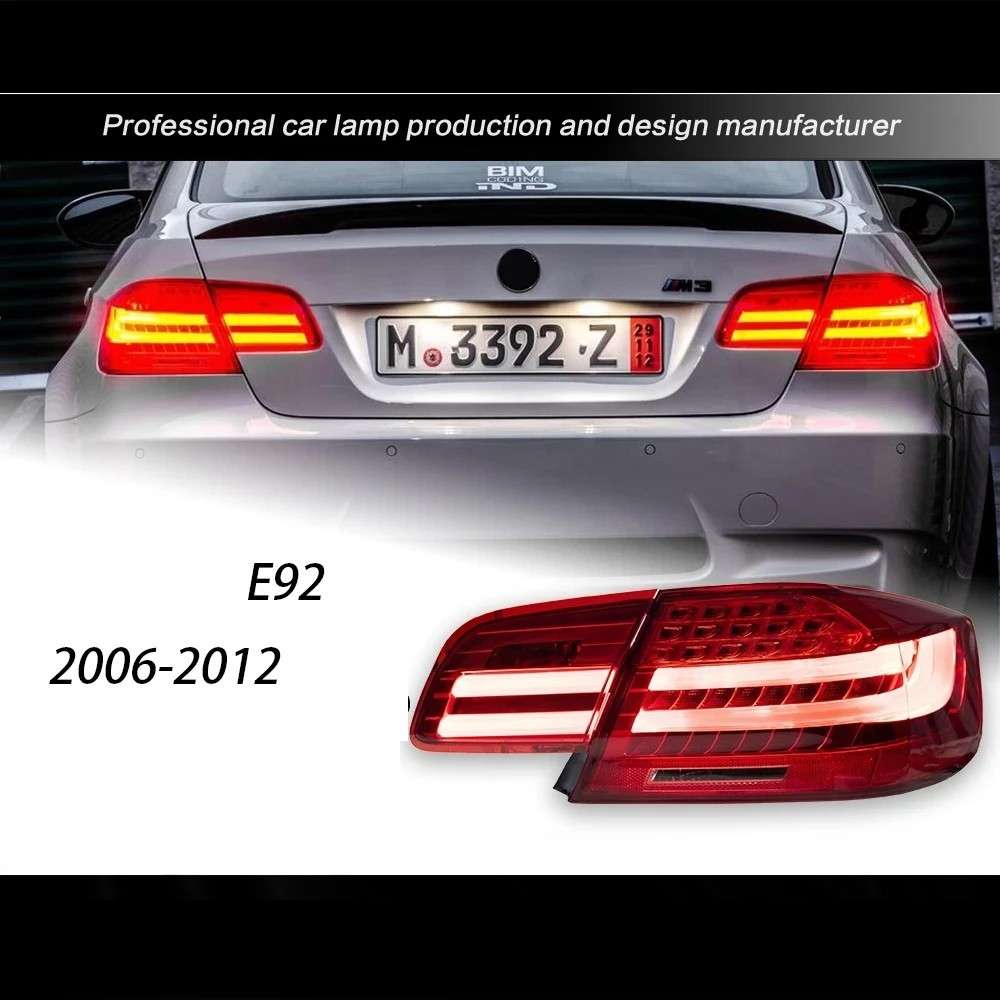 Car Craft Compatible With Bmw 3 Series M3 E92 E93 2006-2012 Car Rear Upgraded Tail Light Lamp Xenon Taillight Retrofit Upgrade Modified Led Drl Hid Red CC-8455 - CAR CRAFT INDIA