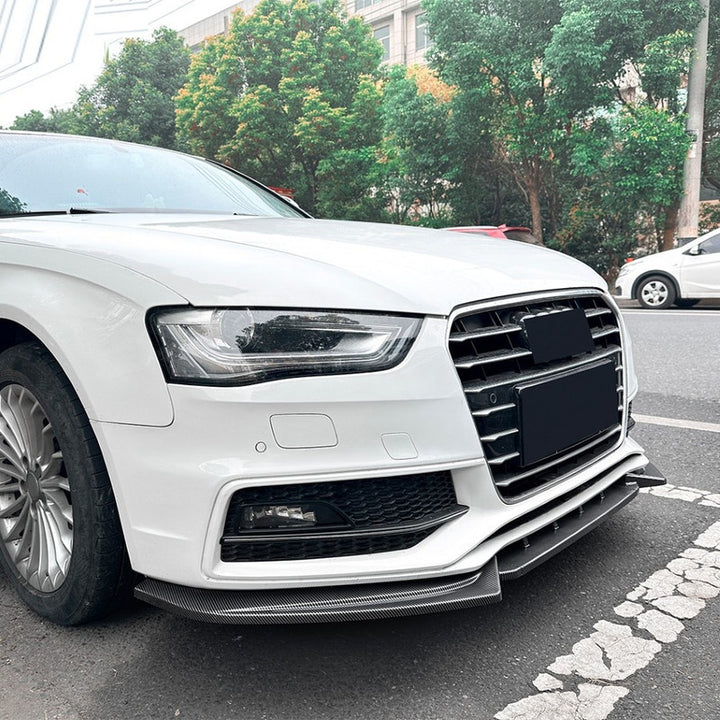 Car Craft Compatible With Audi A4 S4 B8.5 2013-2016 S Line Front Bumper Lip Skirt Splitter Spoiler Zst-1007 Glossy Black