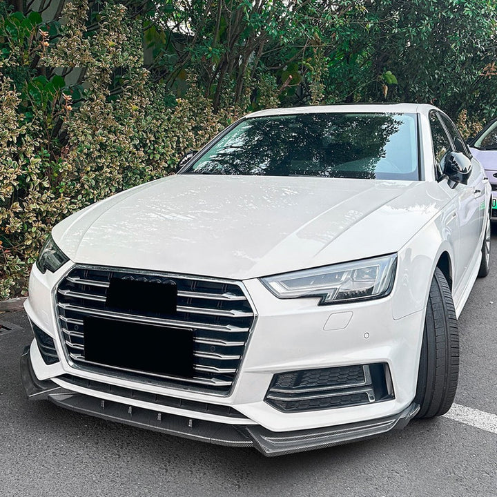 Car Craft Compatible With Audi A4 S4 B9 2017-2019 S Line Front Bumper Lip Skirt Splitter Spoiler Zst-1074 Glossy Black