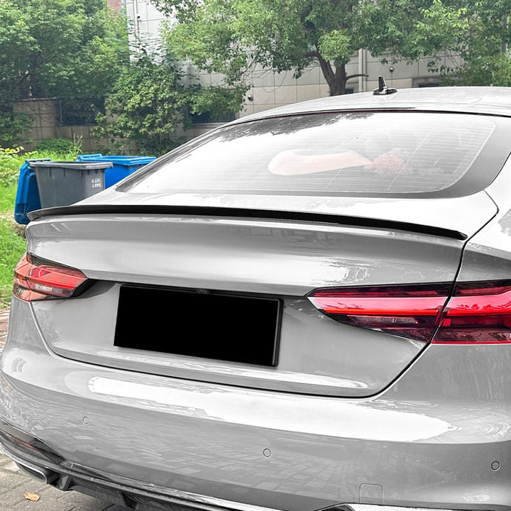 Car Craft Compatible With Audi A5 F5 Sportback Four-door 2017-2024 Rear Trunk Boot Roof Wing Lip Spoiler Splitter Skirts Sportsback Style Zst-889 Glossy Black