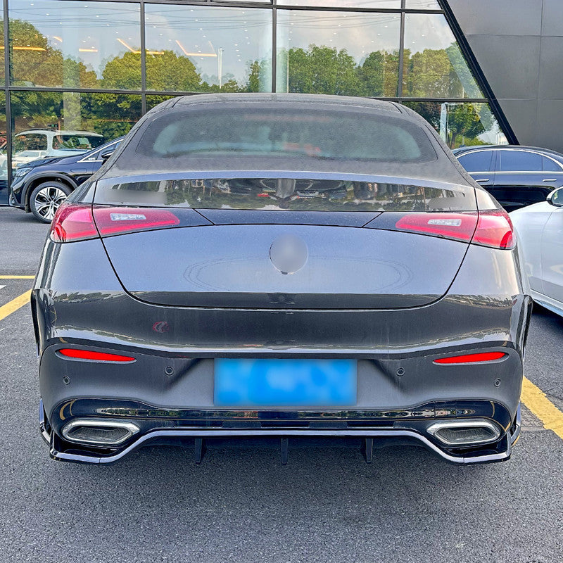 Car Craft Compatible With Mercedes Benz Glc Coupe W254 C254 2024+ Amg Rear Bumper After Lip Diffuser Lip Skirst Splitter Flag Canard Carbon Fiber Look Zst-810 Cf - CAR CRAFT INDIA