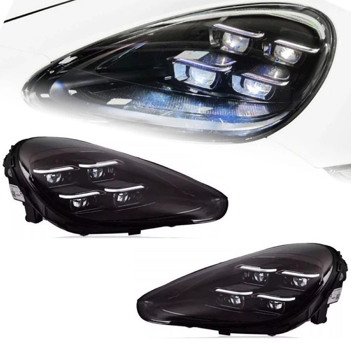 Car Craft Compatible With Porsche Cayenne 2011-2014 Car Front Upgraded Head Light Lamp Xenon Headlight Retrofit Upgrade Matrix Modified Led Drl Hid B