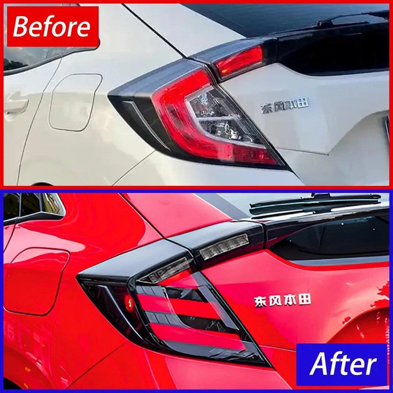 Car Craft Compatible With Honda Civic 10th Gen 2016-2020 Car Rear Upgraded Tail Light Lamp Xenon Taillight Retrofit Upgrade Modified Led Drl Hid F Smoke