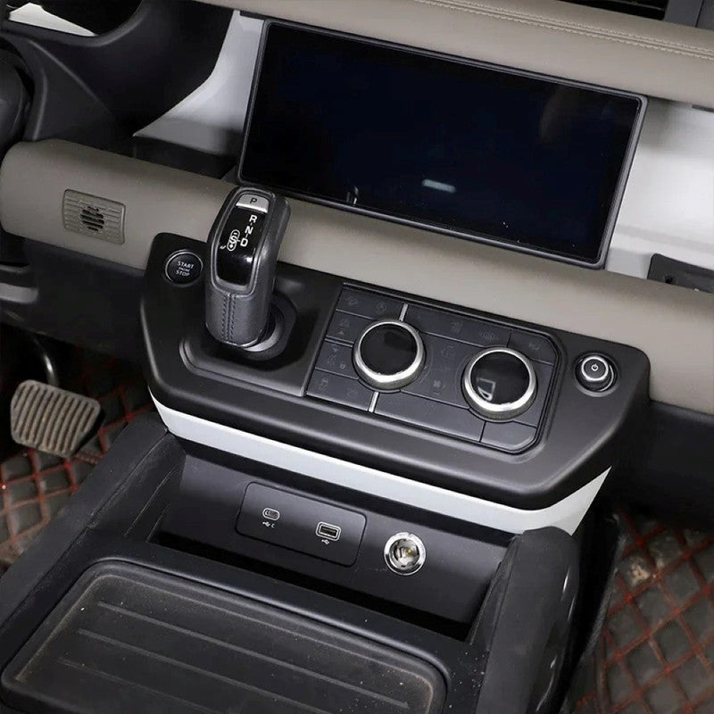 Car Craft Compatible With Range Land Rover Defender 90 110 L663 Lr129997 2020+ Car Center Console Gear Shift Dashboard Button Frame Trim Cover Gloosy Black - CAR CRAFT INDIA